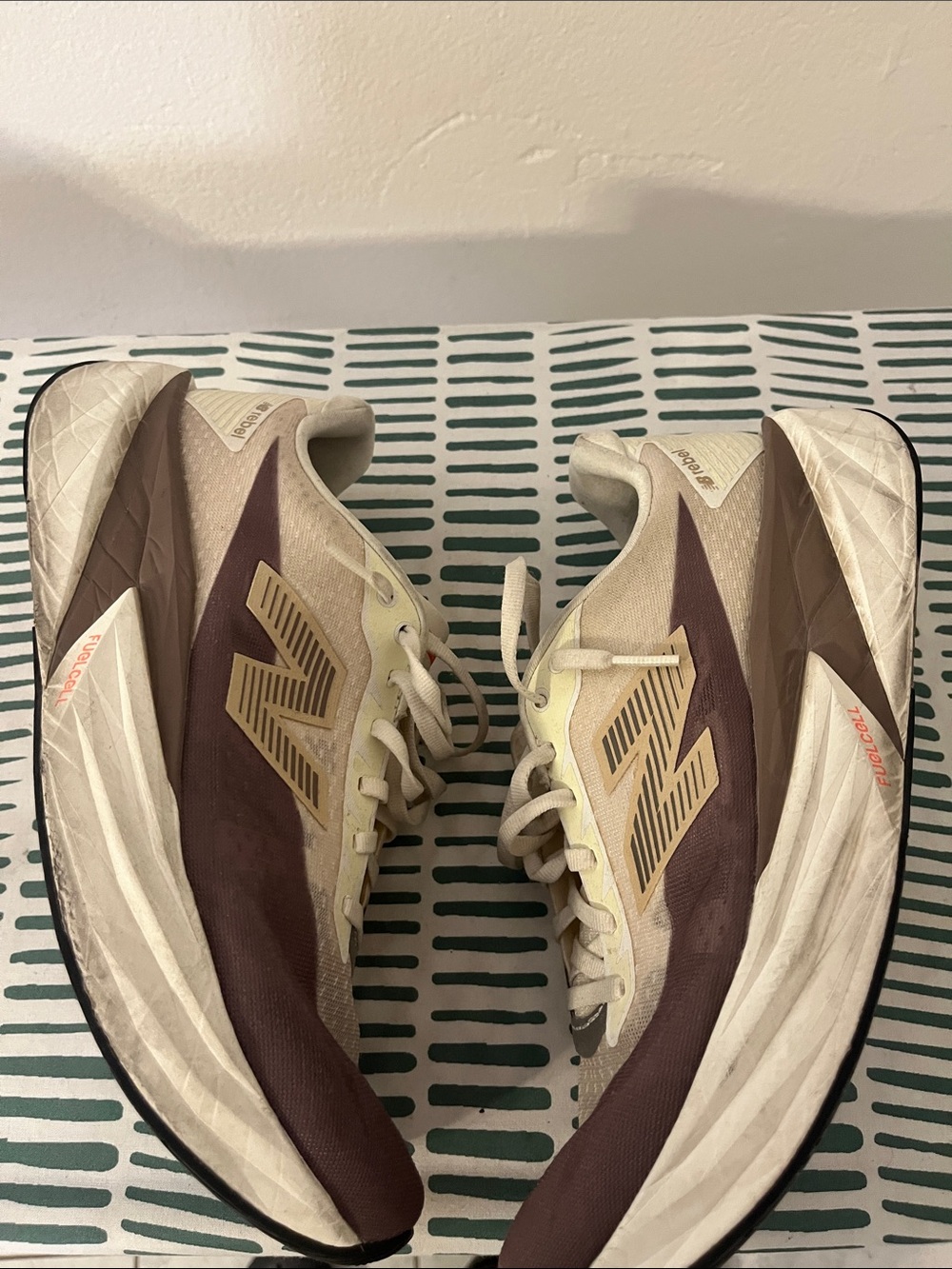 New Balance Men’s Beige and Brown Fresh Foam Training Sneakers